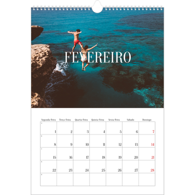 Calendário A3 — Escapadinha infinita [Fevereiro]