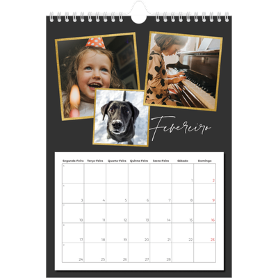 Calendário fotográfico A4 — Tantas recordações [Fevereiro]