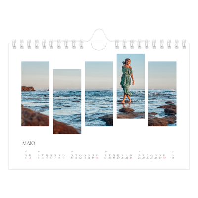 Calendário A5 horizontal — Mosaicos de viagem [Maio]