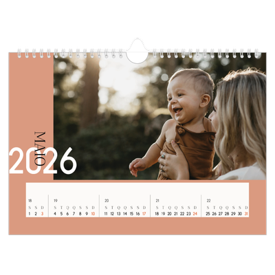 Calendário A4 horizontal — Texto sobreposto [capa]