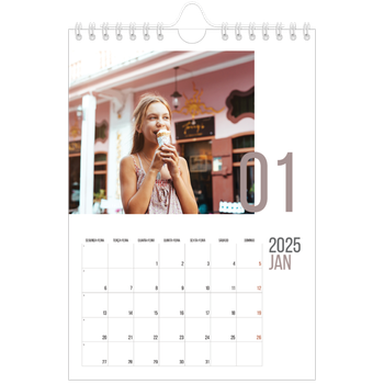 Calendário A5 — Número de meses