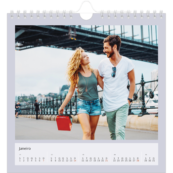 Calendário fotográfico quadrado — Colorir o meu mundo