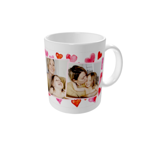 Canecas personalizadas — Corações em aquarela