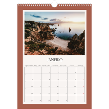Calendário fotográfico A3 — Cores clássicas