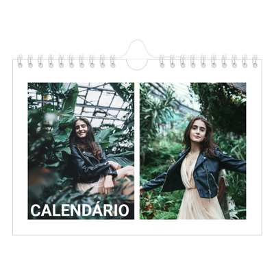 Calendário A5 horizontal — Mês grande [capa]