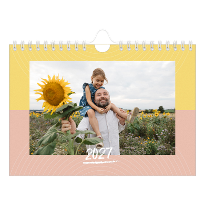 Calendário A5 horizontal — Cor e padrão [capa]