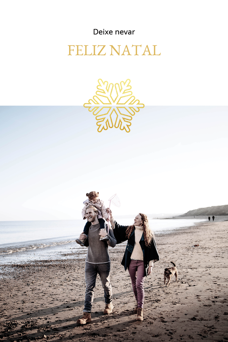 Cartões — Floco de neve dourado