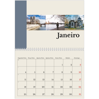 Calendário fotográfico duplo A4 — Vistas do mundo
