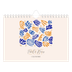 Calendário A5 horizontal — Coral minimalista [capa]