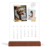 Calendário de mesa com suporte em madeira - vertical  — Estilo de álbum de recortes [Março]