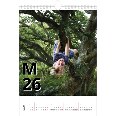 Calendário fotográfico A4 — Estilo de carta [capa]