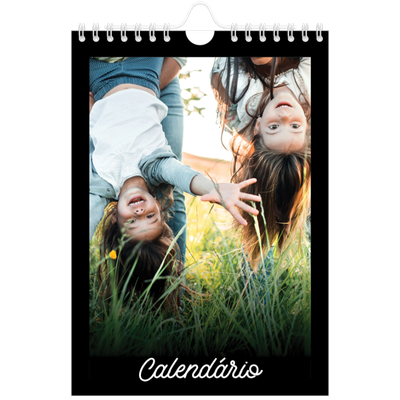 Calendário A5 — Preto mínimo [capa]