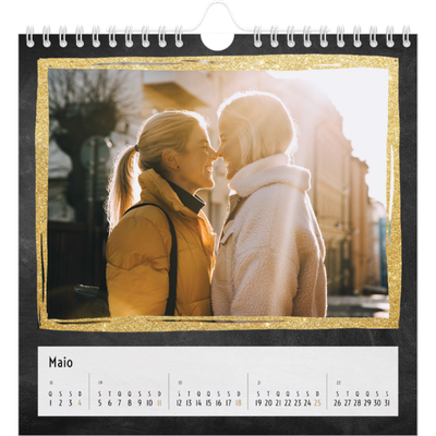 Calendário quadrado — Molduras com purpurinas [capa]