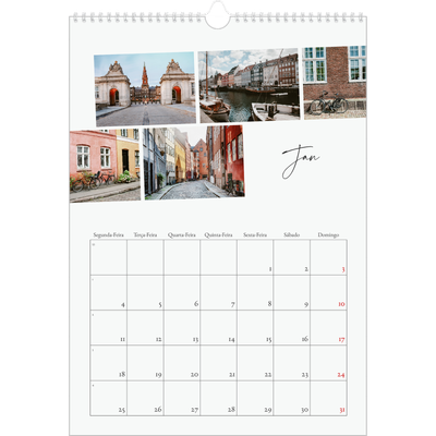 Calendário A3 — Férias na cidade [Janeiro]