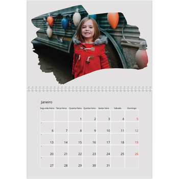 Calendário fotográfico duplo A4 — Fotografias com pincel