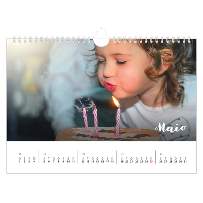 Calendário A4 horizontal — Script simples [capa]