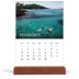 Calendário de mesa com suporte em madeira - vertical  — Serifa simples [Fevereiro]