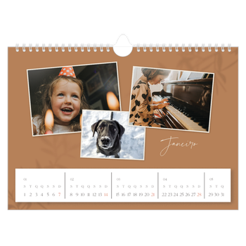 Calendário de Fotografias A4 Paisagem — Com os pés no chão