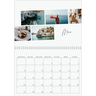 Calendário A4 duplo — Férias na cidade [Maio]