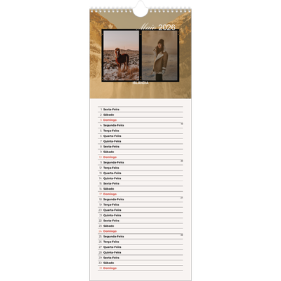 Calendário fino  — Aventura e desejo de viajar [capa]