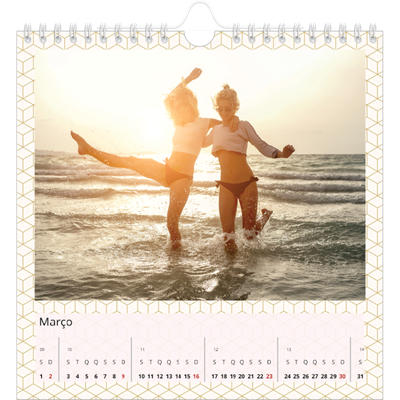 Calendário quadrado — Geométrico [Março]