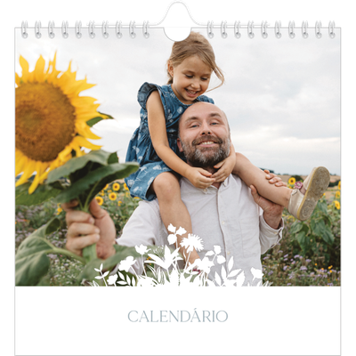 Calendário quadrado — Motivo floral [capa]