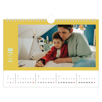 Calendário A4 horizontal — Divertido e colorido [capa]