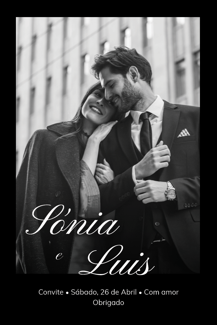 Convites — Preto mínimo
