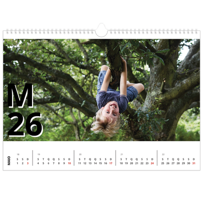 Calendário A3 Horizontal — Estilo de carta [capa]