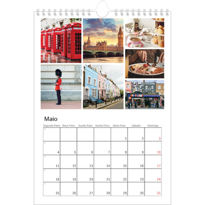 Calendário fotográfico A4 — Moldura [capa]