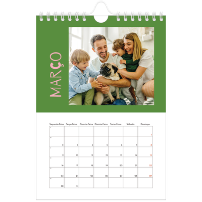 Calendário A5 — Divertido e colorido [Março]