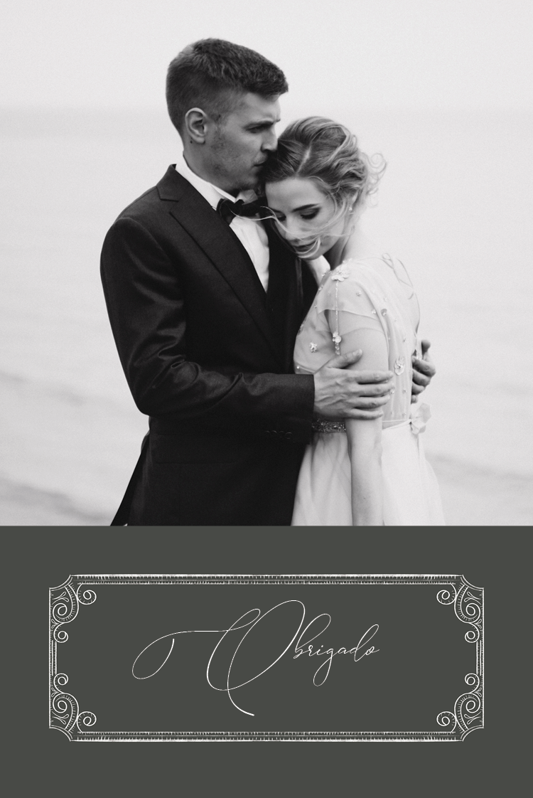 Cartões de agradecimento — Elegância escura