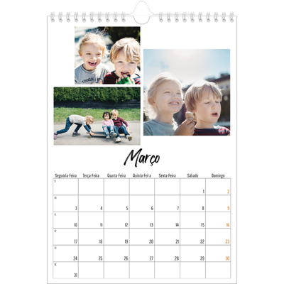 Calendário fotográfico A4 — Isto sou eu [Março]