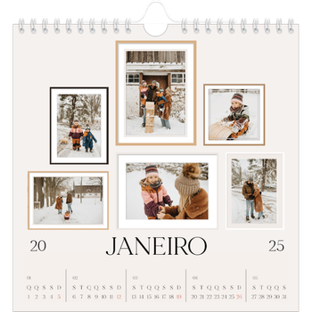 Calendário fotográfico quadrado — Galeria de fotografias de parede