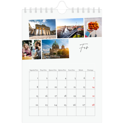 Calendário A5 — Férias na cidade [Fevereiro]