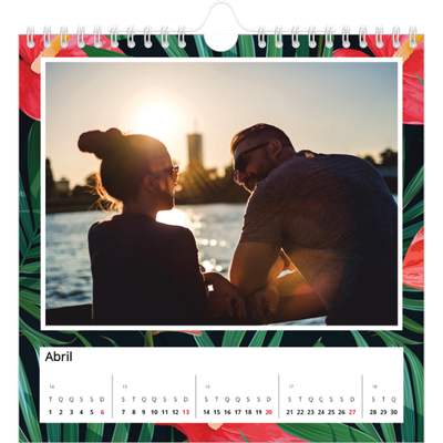 Calendário quadrado — Vida vegetal viva [Abril]