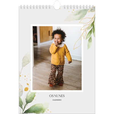 Calendário fotográfico A4 — Salpicos florais [capa]