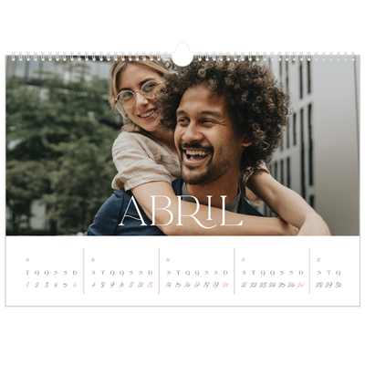 Calendário A3 Horizontal — Maior que a vida [Abril]