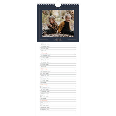 Calendário fino  — Azul da Prússia [Abril]