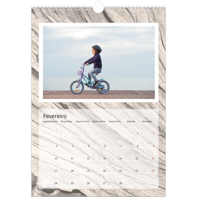 Calendário A3 — Casca de árvore [Fevereiro]