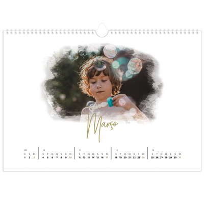 Calendário A3 Horizontal — Efeitos fotográficos [Março]