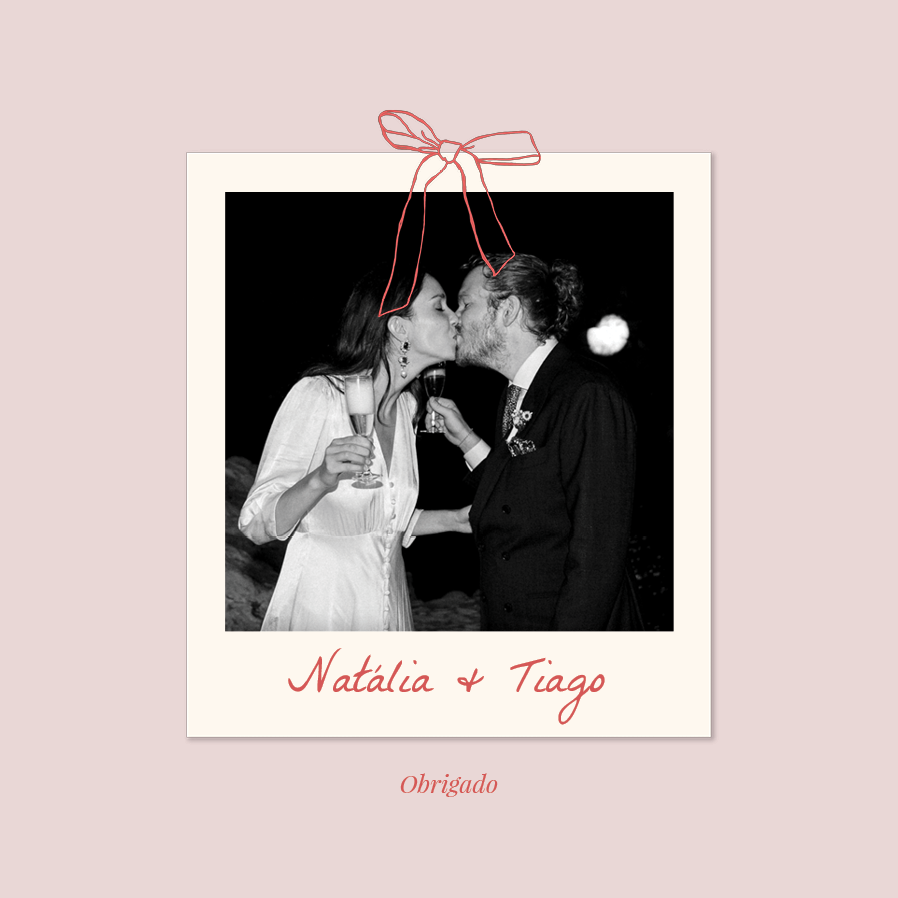 Cartões de agradecimento — Rubor e laços