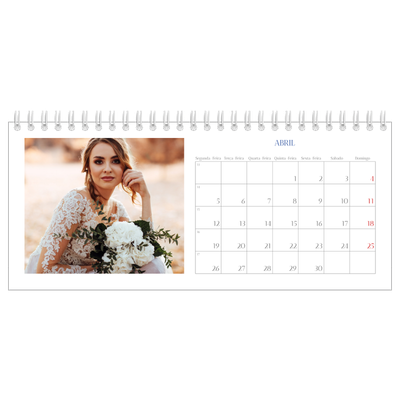 Calendários de mesa — Clássico cobalto [Abril]