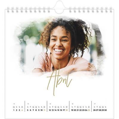Calendário quadrado — Efeitos fotográficos [Abril]