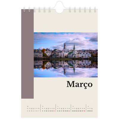 Calendário A5 — Vistas do mundo [Março]