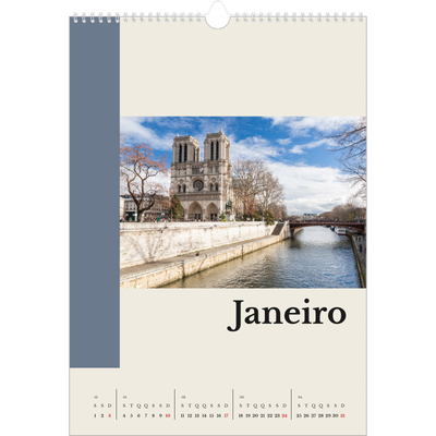 Calendário A3 — Vistas do mundo [Janeiro]