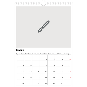 Calendário fotográfico A3 — Desenhe o seu próprio produto