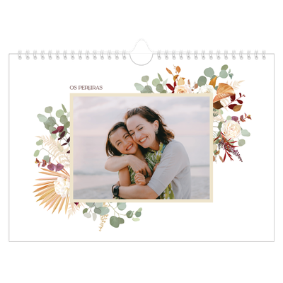 Calendário A4 horizontal — Boho [capa]