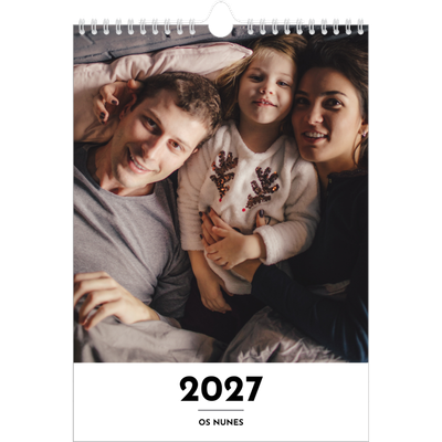 Calendário fotográfico A4 — Destaque da letra [capa]