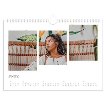 Calendário de Fotografias A4 Paisagem — Mosaicos de viagem